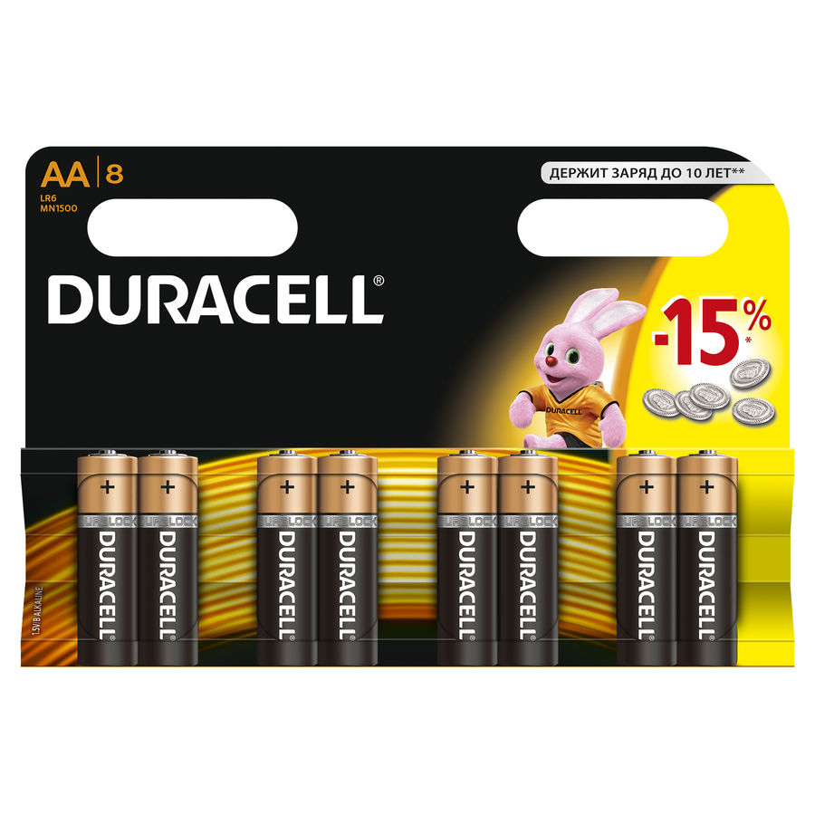 Батарейки AA Duracell Basic LR6-8BL (8 шт)